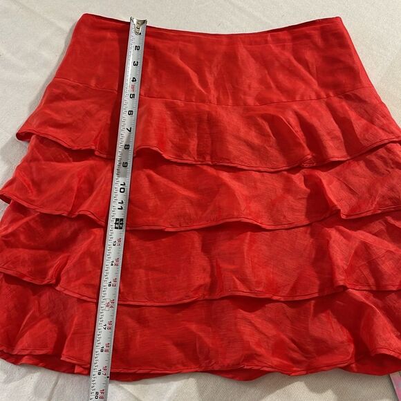 REISS Tiered Linen Silk SKIRT  size 12 - Picture 8 of 8